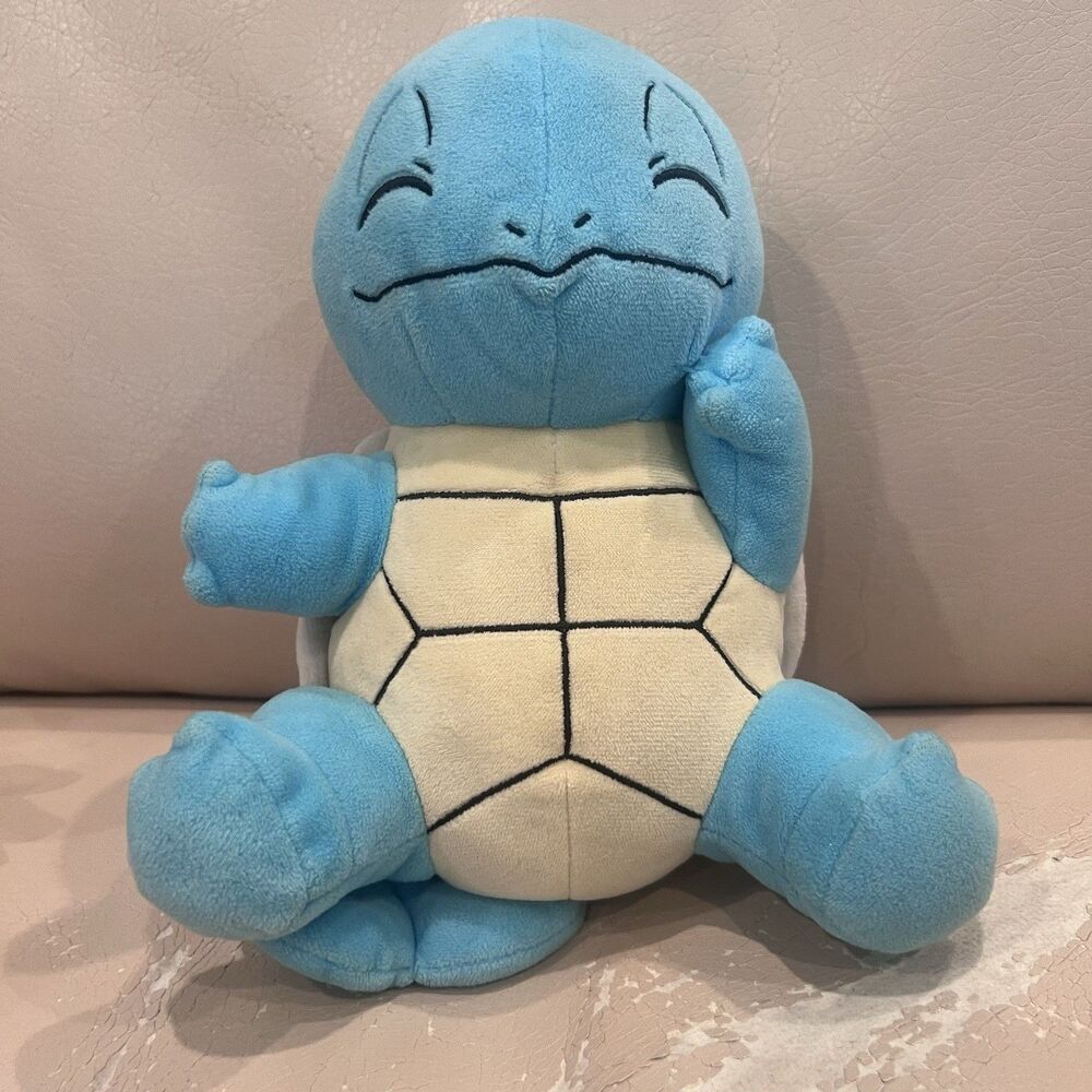 Pokemon Center Squarmie Squirtle 8 Inch Plush Stuffed Animal Winking Happy Face
